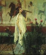 Sir Lawrence Alma-Tadema,OM.RA,RWS A Greek Woman Sir Lawrence Alma-Tadema Spain oil painting artist